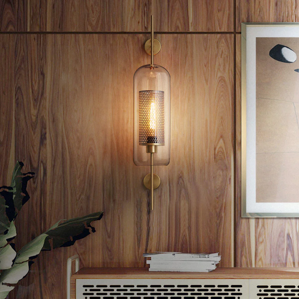 Oneal Industriële LED Wandlamp - Zilver/Goud - Binnen - Metaal/Glas - immagine 3