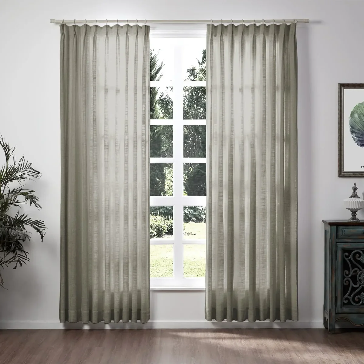 Linnen Gordijnen Woonkamer Elegante Lichtdoorlatende Gordijnen - immagine 9