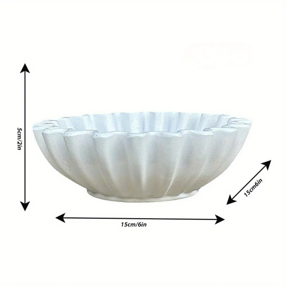 EleganceBowl - Hars Kom met Groeven & Golvende Randen voor Woonkamer Decor - immagine 7
