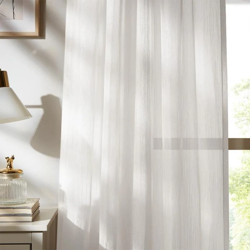Ivy Streamer Glanzende Transparante Gordijnen Tulle - immagine 2