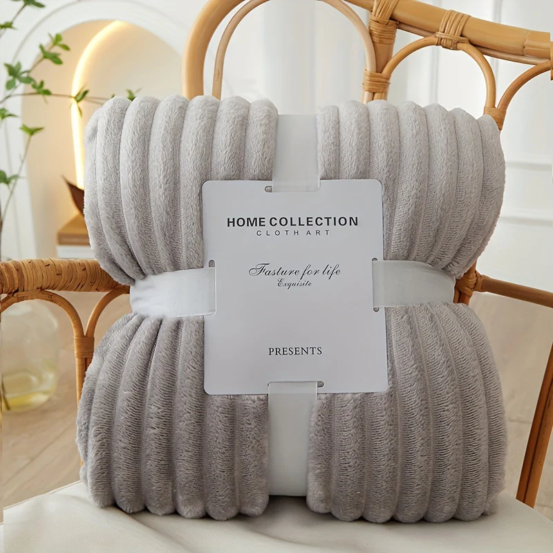 Ultra-Zachte Witte Fleece Deken - Comfortabel & Warm voor Bank, Bed, Kantoor en Reizen - immagine 3