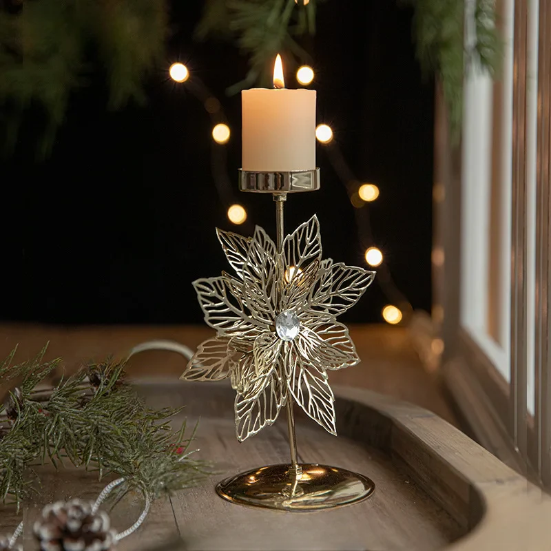 Glans - Gouden Ster- en Kerstboom Kaarsenhouder - immagine 6