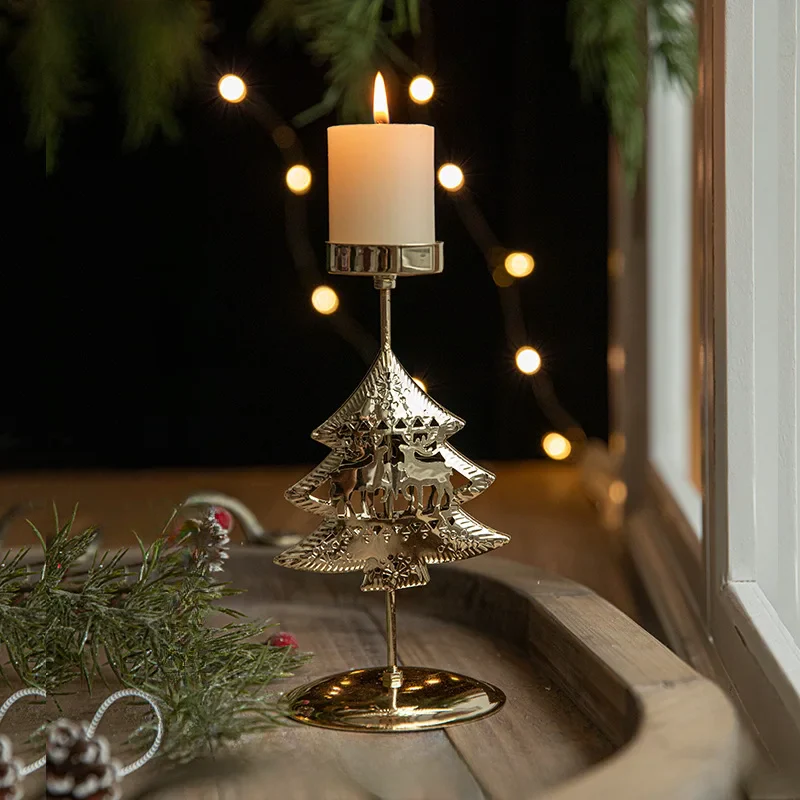 Glans - Gouden Ster- en Kerstboom Kaarsenhouder - immagine 8