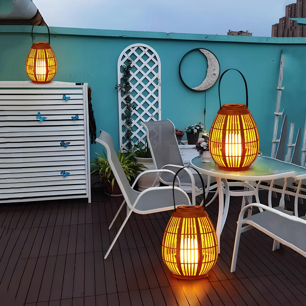 1-Pack Draagbare Waterdichte Kandelaar Outdoor Solar Lantaarns - immagine 6