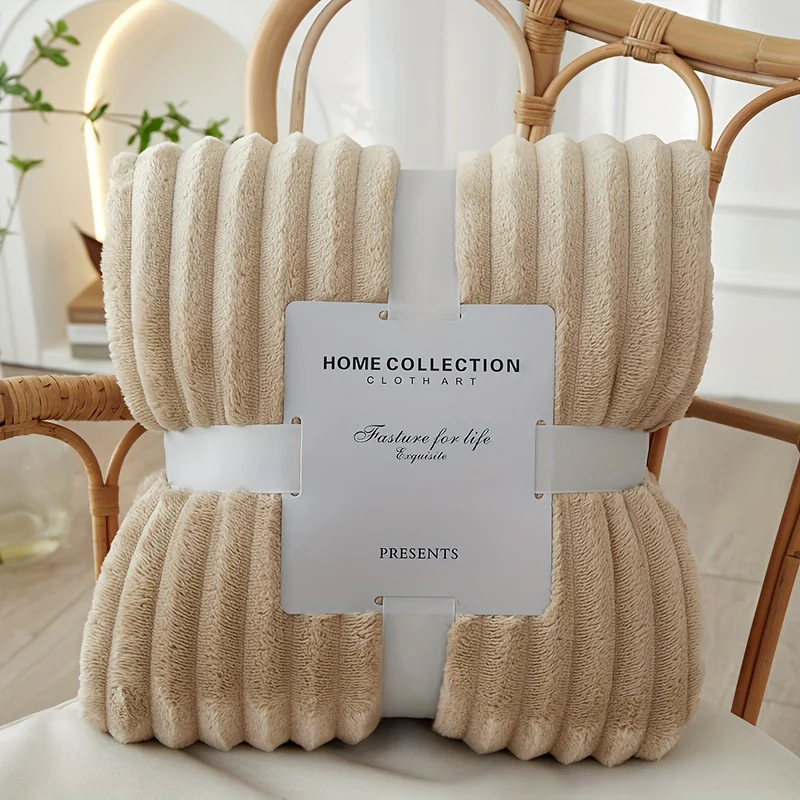 Ultra-Zachte Witte Fleece Deken - Comfortabel & Warm voor Bank, Bed, Kantoor en Reizen - immagine 5