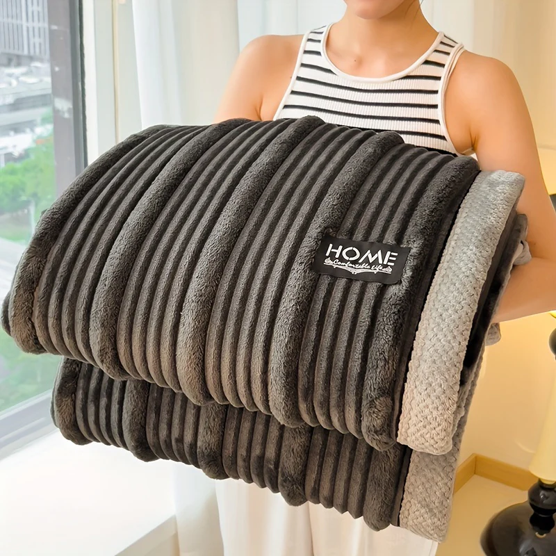 Ultra-Zachte Coral Fleece Deken - Dikke & Warme Deken voor Alle Seizoenen, Ideaal voor Bed, Kantoor en Bank - Gemengde Kleuren - immagine 4