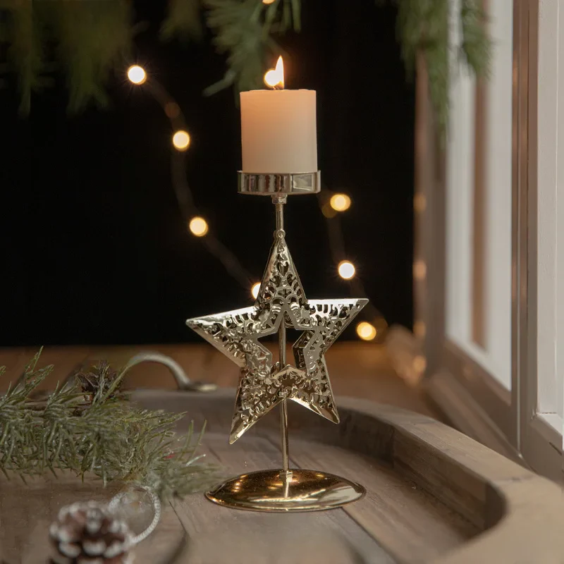 Glans - Gouden Ster- en Kerstboom Kaarsenhouder - immagine 9