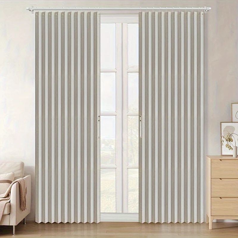 Classic Verduisterende Vouwgordijnen - Gestreepte Plisségordijnen voor Slaapkamer en Deuren - immagine 2