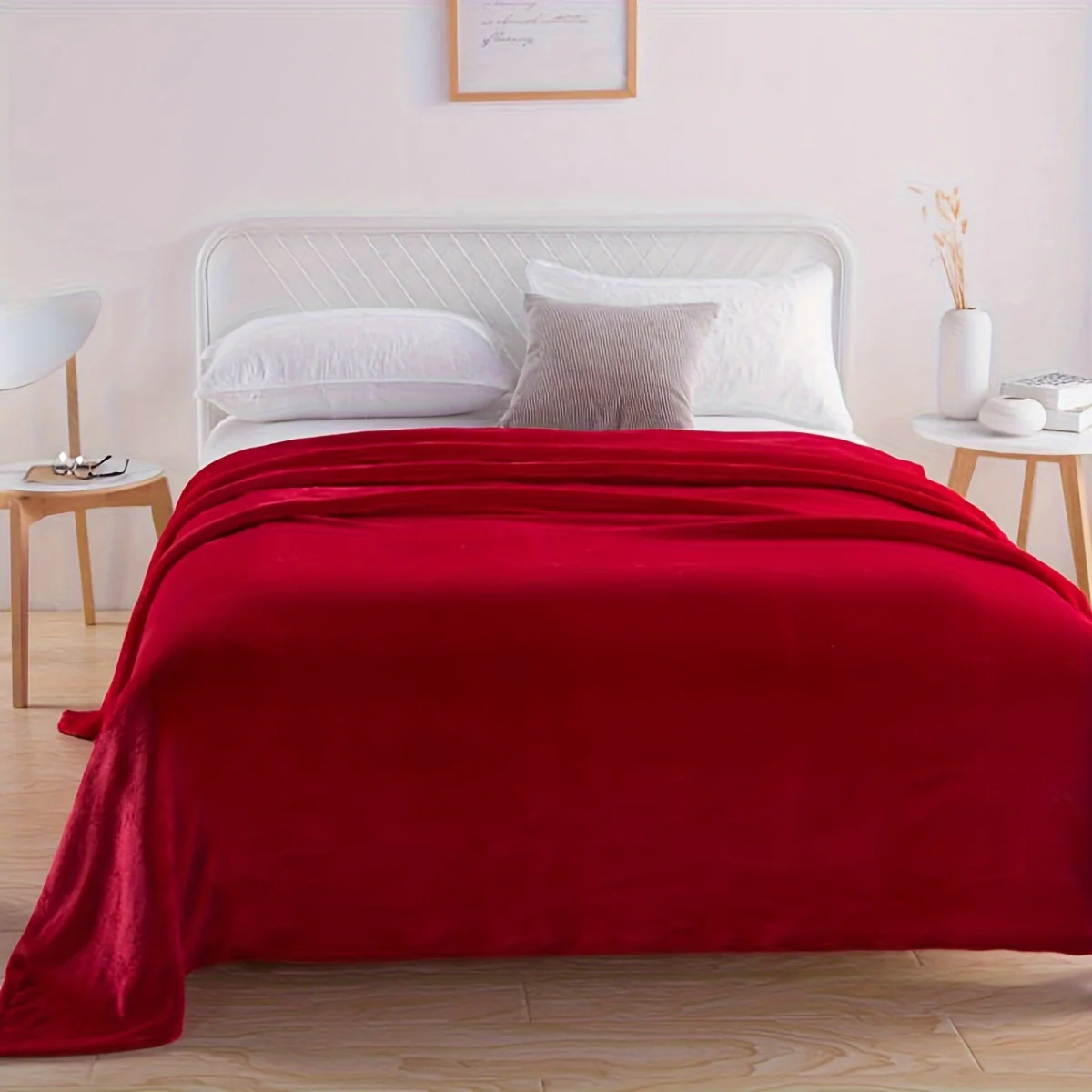 Luxe Effen Flanellen Fleece Deken - Hedendaags Stijl, Zacht en Comfortabel voor Bed en Interieur - immagine 4