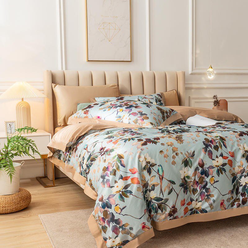 Watercolor Bloom Duvet Cover Set - Egyptisch Katoen - immagine 8
