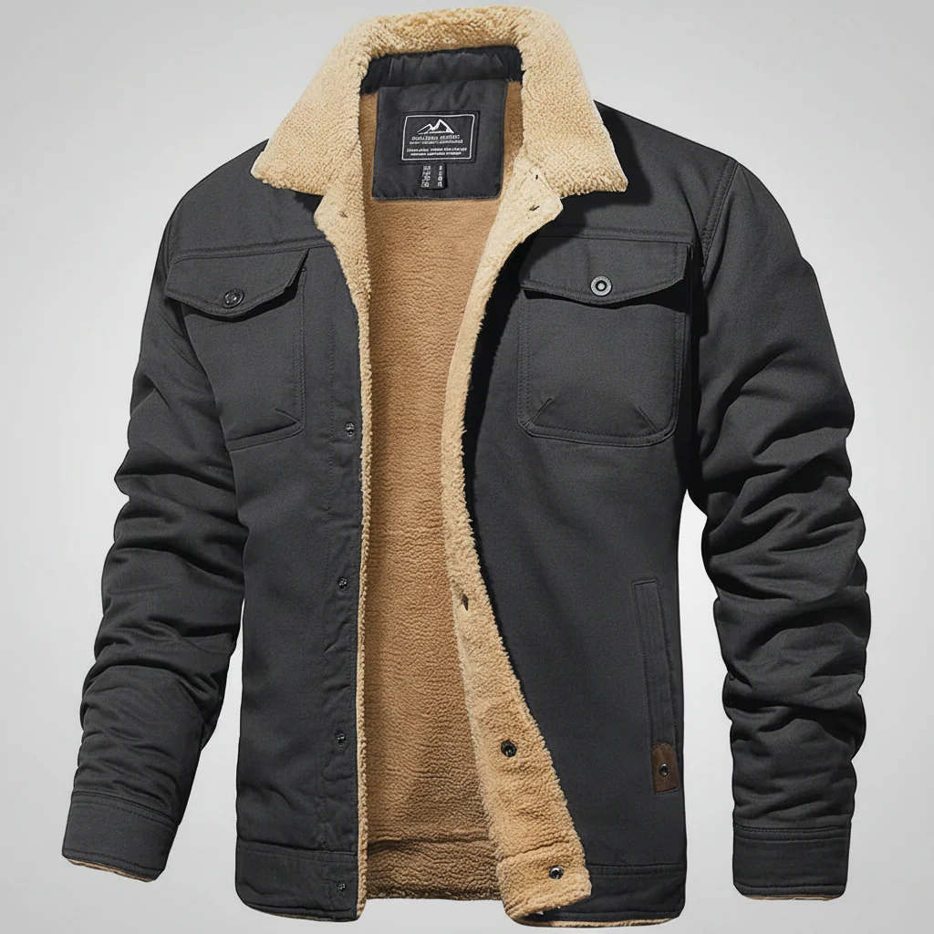 Heren Winterjas Ritsjack Teddyvoering Zakken - immagine 2
