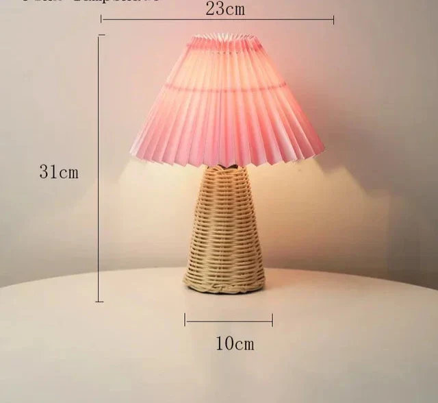 VintageGlow - Rattan Tafellamp, Opvouwbare Nachtlamp - immagine 9