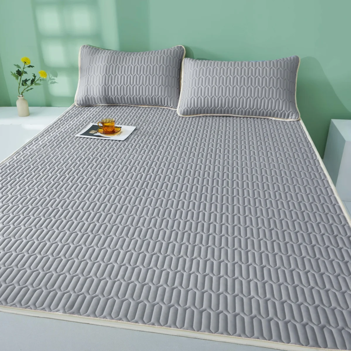 Cool Latex Mat - 2/3 stuks zomer koel latex mat set voor slaapkamer of studentenkamer, Ademend en Opvouwbaar - immagine 9