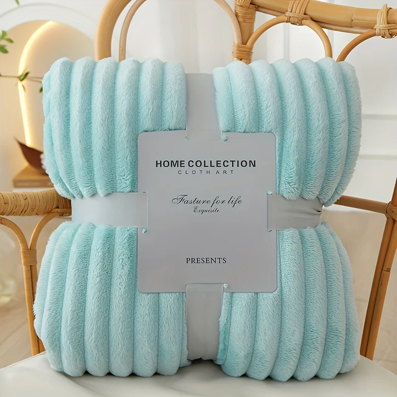 Ultra-Zachte Witte Fleece Deken - Comfortabel & Warm voor Bank, Bed, Kantoor en Reizen - immagine 4