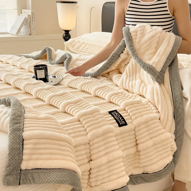 Ultra-Zachte Coral Fleece Deken - Dikke & Warme Deken voor Alle Seizoenen, Ideaal voor Bed, Kantoor en Bank - Gemengde Kleuren - immagine 5