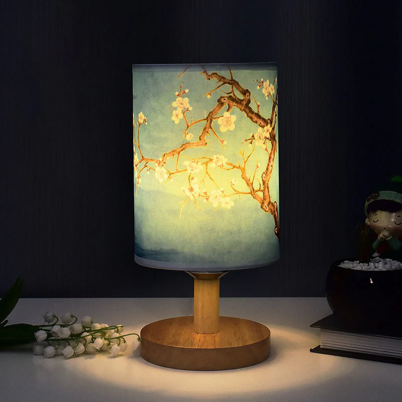ZenGlow - Decoratieve Japanse Tafellamp met Houten Basis – Sfeerverlichting - immagine 3