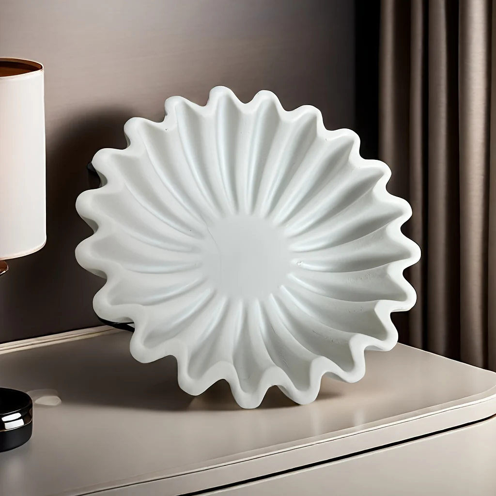 EleganceBowl - Hars Kom met Groeven & Golvende Randen voor Woonkamer Decor - immagine 4