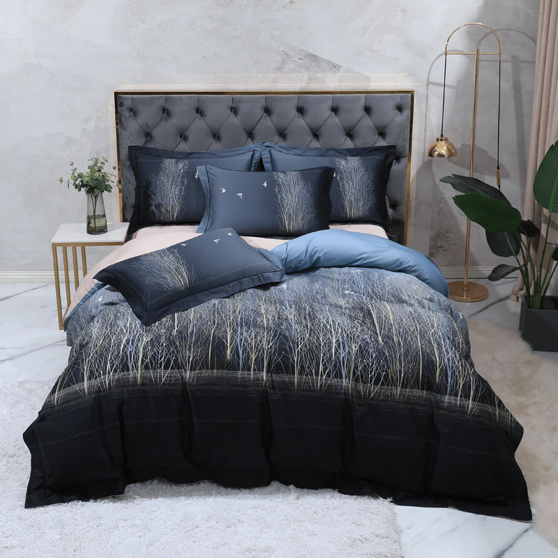 Dekbedovertrek Bloemenprint Vintage Stijl Beddengoed Set - immagine 5